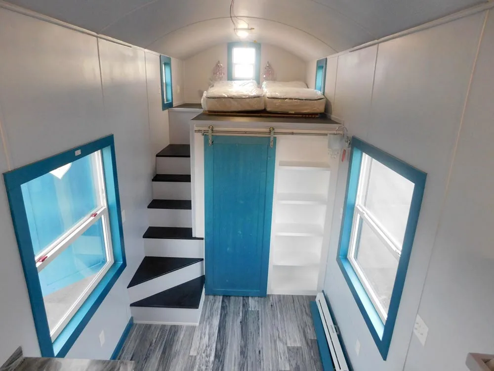 Recessed Stairs to Loft - French Storyteller by Tiny Idahomes