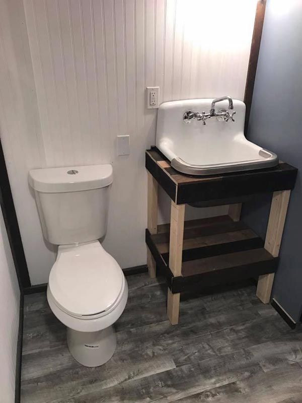 Bathroom Sink & Toilet - Tiny House by Veterans Community Project