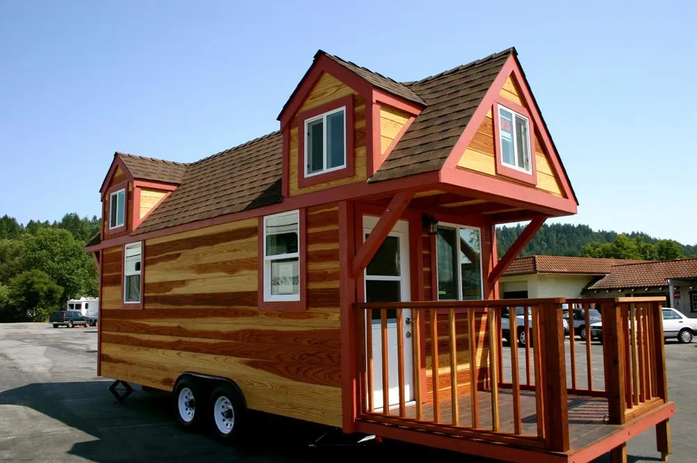 Fold Up Deck - Dormer Loft Cottage by Molecule Tiny Homes