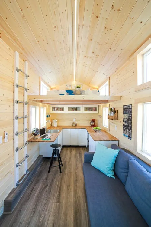 Living Room & Kitchen - Mansion Jr by Uncharted Tiny Homes