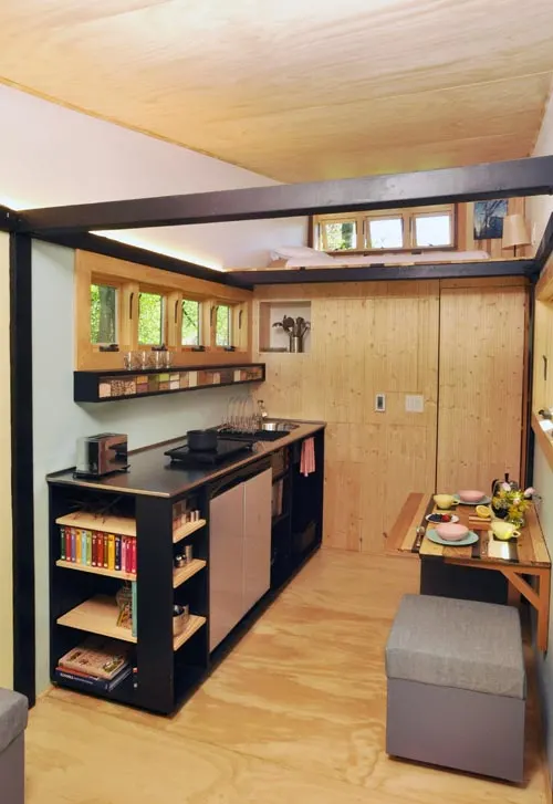 Kitchen w/ Storage Cubes For Seats - Toy Box Tiny Home