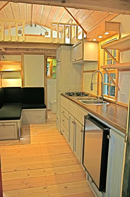 Kitchen & Living Area - Charwood Cabin by Molecule Tiny Homes