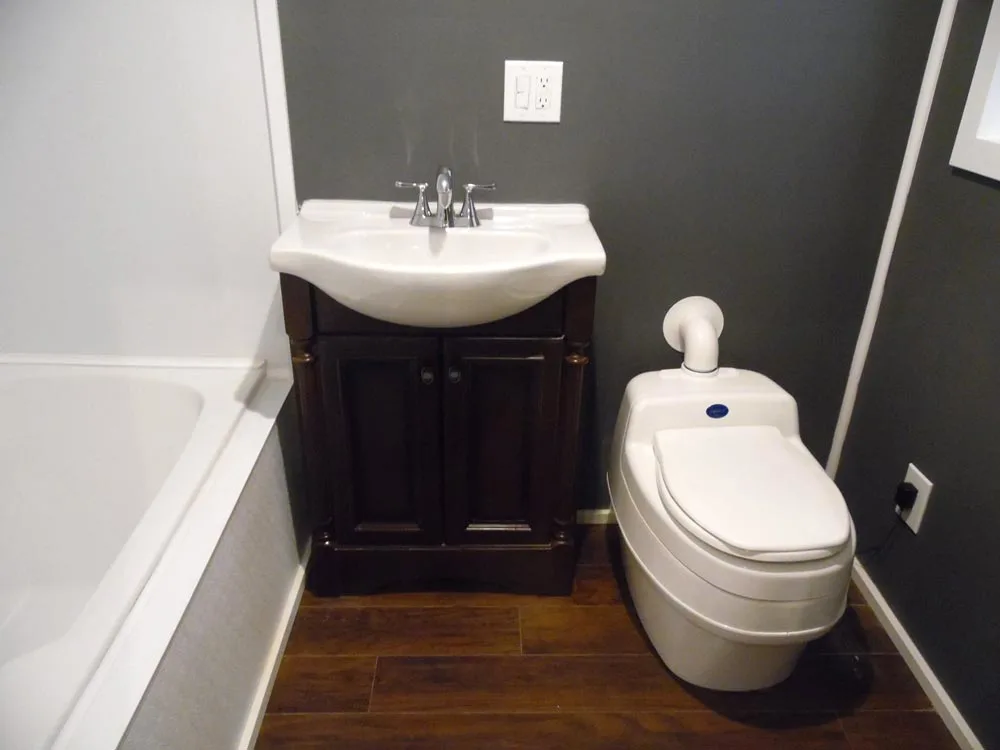 Vanity and Composting Toilet - Man Cave by Upper Valley Tiny Homes