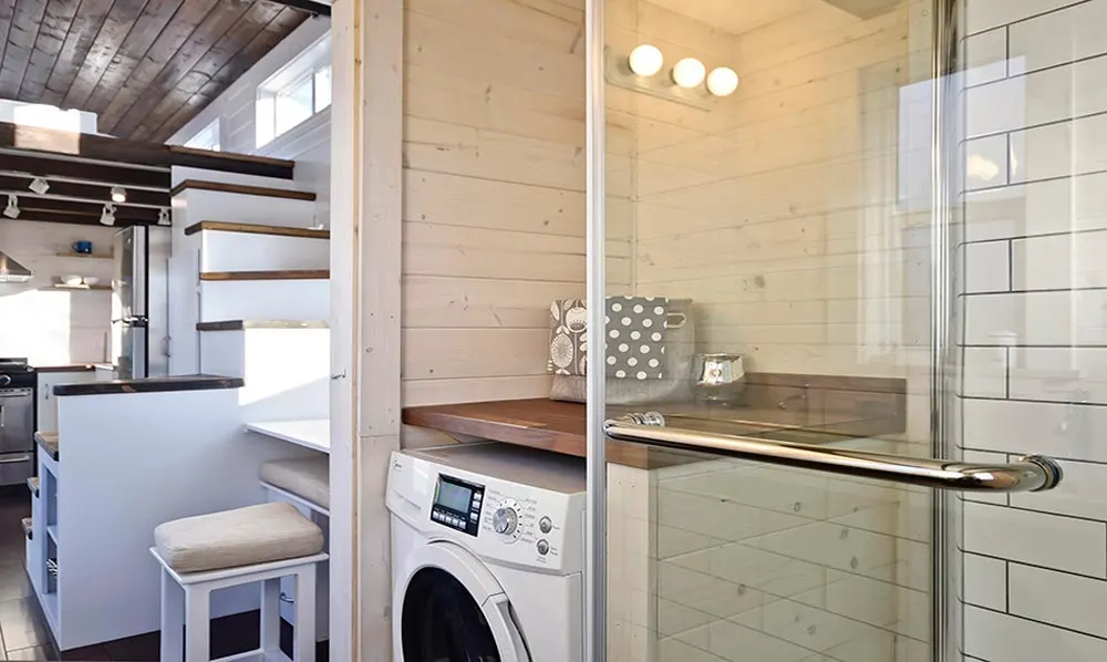 Bathroom with Washer/Dryer - Custom House by Mint Tiny Homes