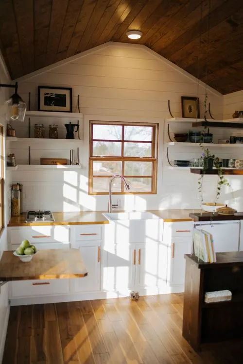 Kitchen with Open Shelves - Monocle by Wind River Tiny Homes