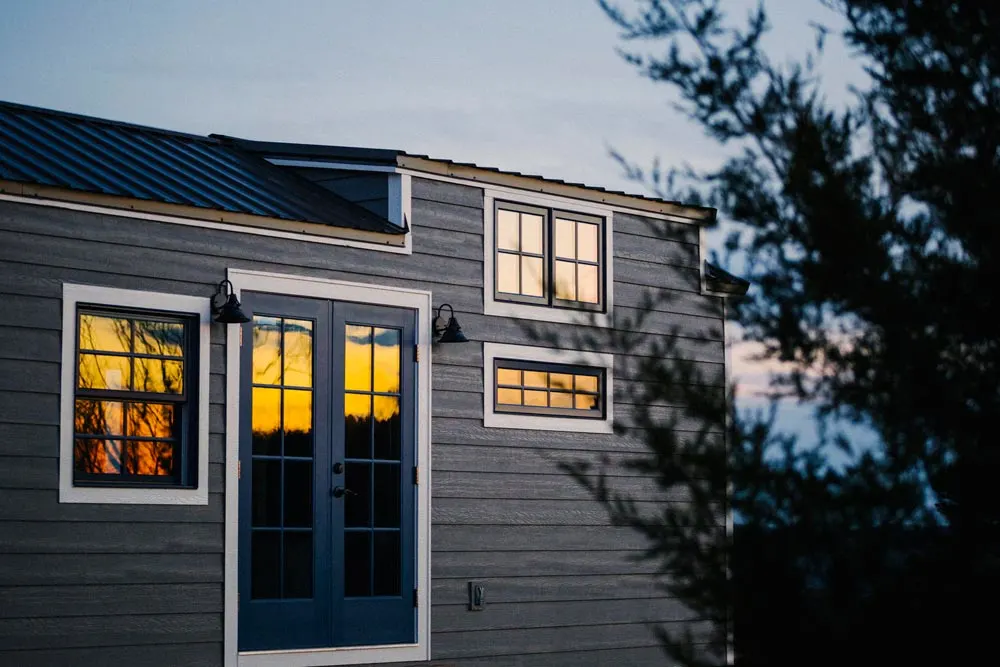 Tiny House at Dusk - Monocle by Wind River Tiny Homes