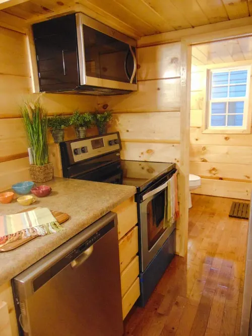 Electric Range & Microwave - French Quarter by Incredible Tiny Homes