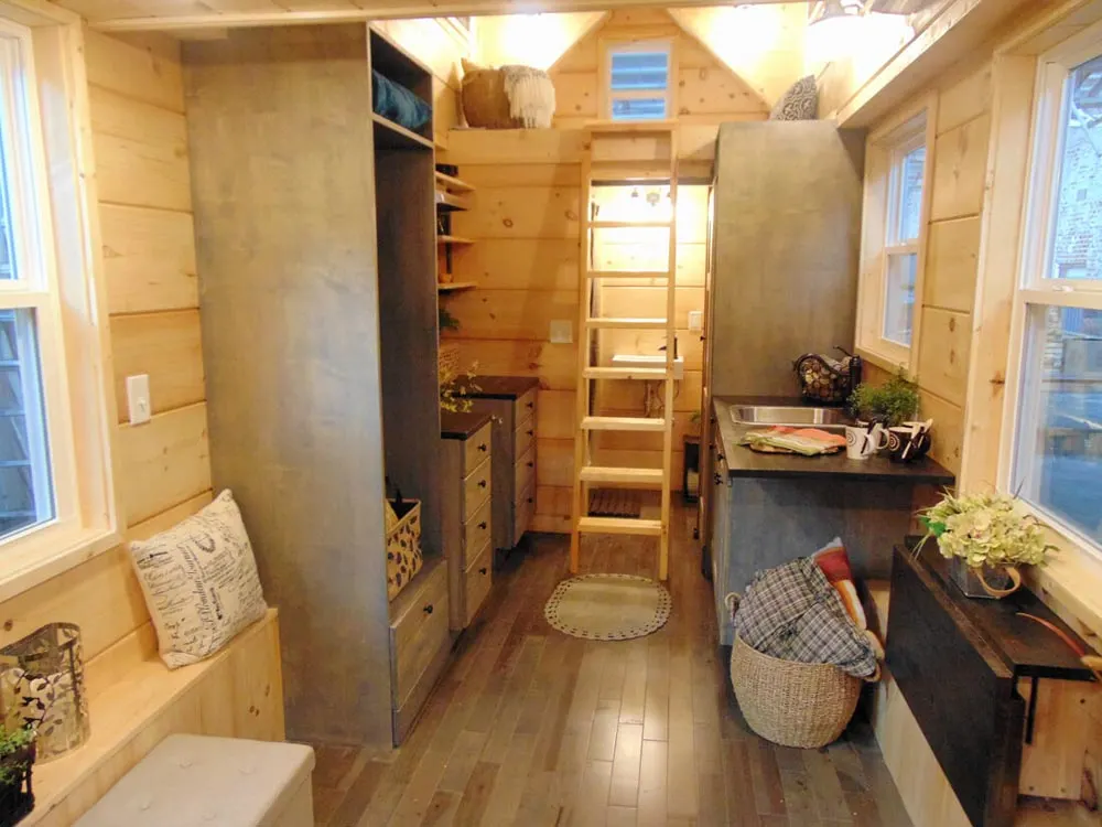 Storage Loft Above Bathroom - Rookwood Cottage by Incredible Tiny Homes