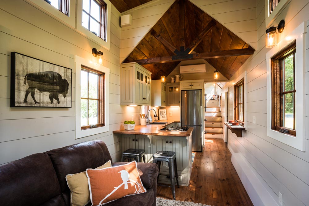 Living Room & Kitchen - Denali by Timbercraft Tiny Homes