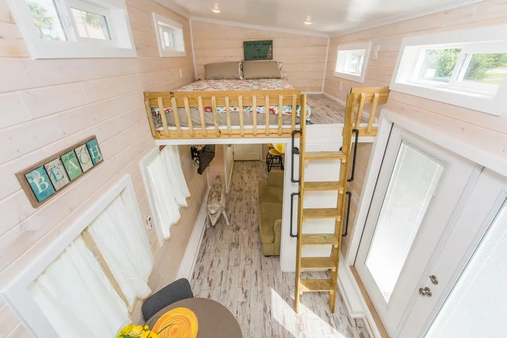 Aerial View - Yellow Lifeguard by Upper Valley Tiny Homes