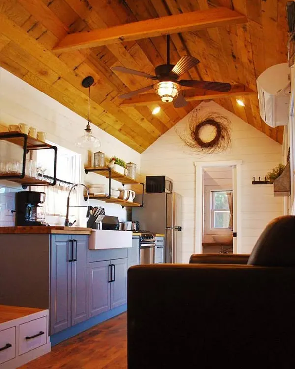 Reclaimed Oak - Modern Farmhouse Take Three by Liberation Tiny Homes