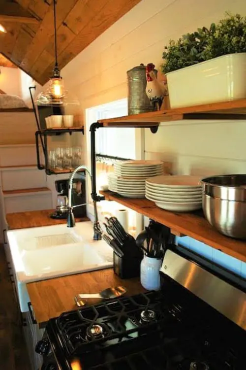 Kitchen Shelves - Modern Farmhouse Take Three by Liberation Tiny Homes