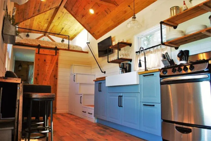 Kitchen Cabinets - Modern Farmhouse Take Three by Liberation Tiny Homes