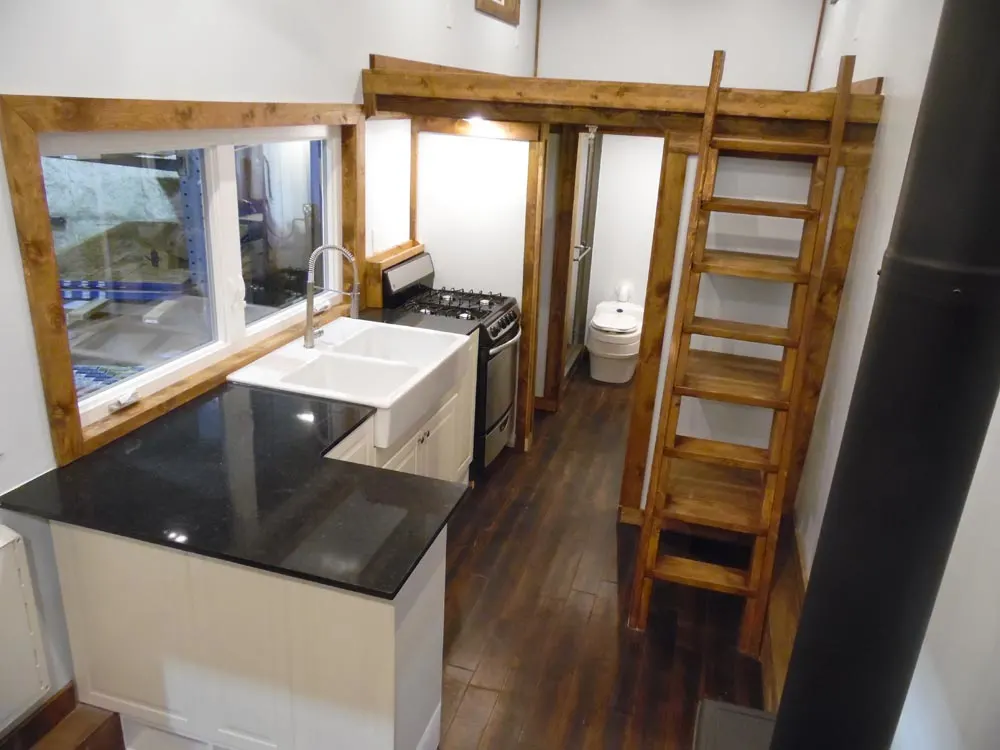 Kitchen with Peninsula - 27' Off Grid by Upper Valley Tiny Homes