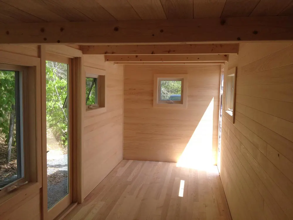 Natural Wood Interior - Refuge House by Full Moon Tiny Shelters