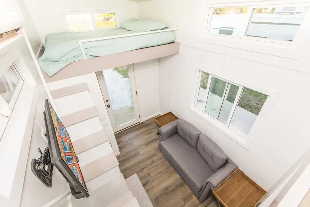 Living Room w/ Sofa Bed - Aqua Oasis by Modern Tiny Living