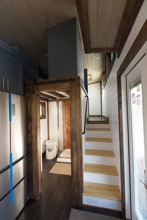 Bathroom & Stairs - Lookout v2 by Tiny House Chattanooga