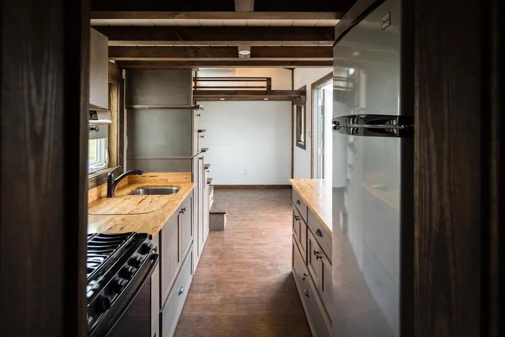 Kitchen & Living Area - Outlander by Tiny House Chattanooga