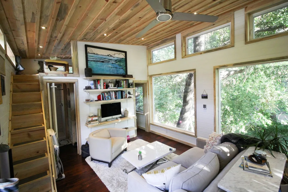 Living Area - Urban Cabin by Portable Cedar Cabins