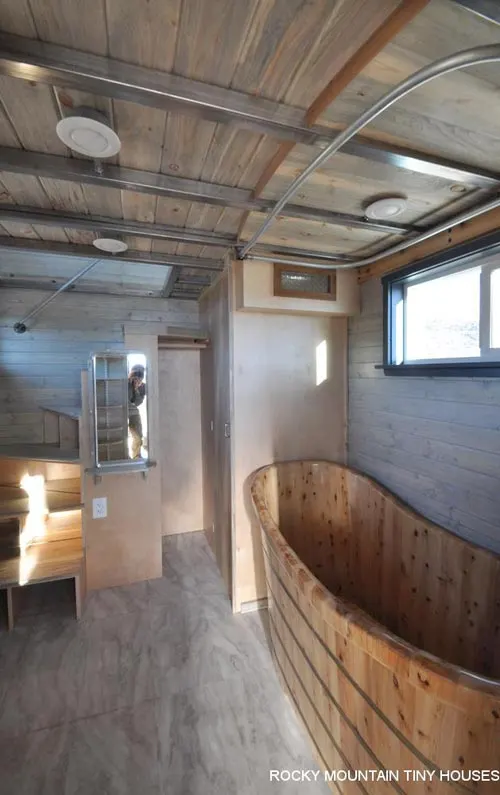 Alfi Cedar Tub - Ol' Berthoud Blue by Rocky Mountain Tiny Houses