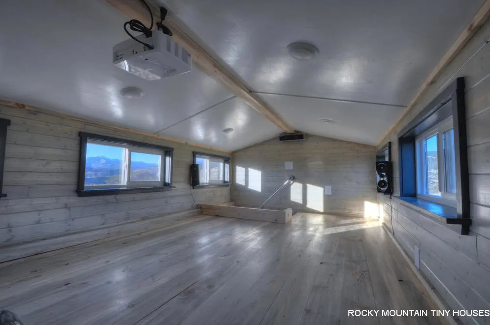 Loft with Projector - Ol' Berthoud Blue by Rocky Mountain Tiny Houses