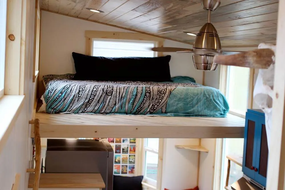Bedroom Loft - Custom Fabricated Siding - Elise & Clara's Tiny House by MitchCraft Tiny Homes