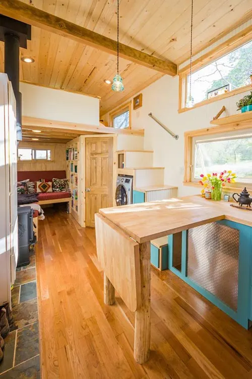 Fold Down Table - Eric & Oliver's Tiny House by Mitchcraft Tiny Homes