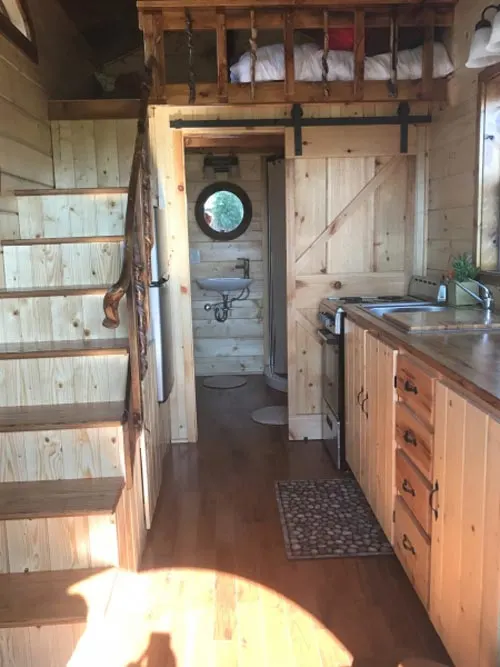 Kitchen & Stairs - Hobbit Hole by Incredible Tiny Homes