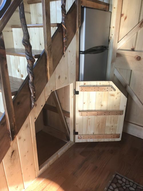 Stair Storage - Hobbit Hole by Incredible Tiny Homes