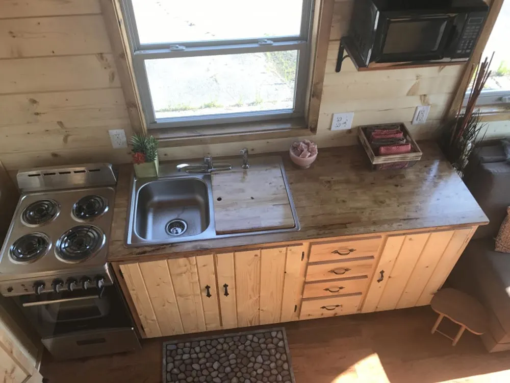 Kitchen Counter - Hobbit Hole by Incredible Tiny Homes