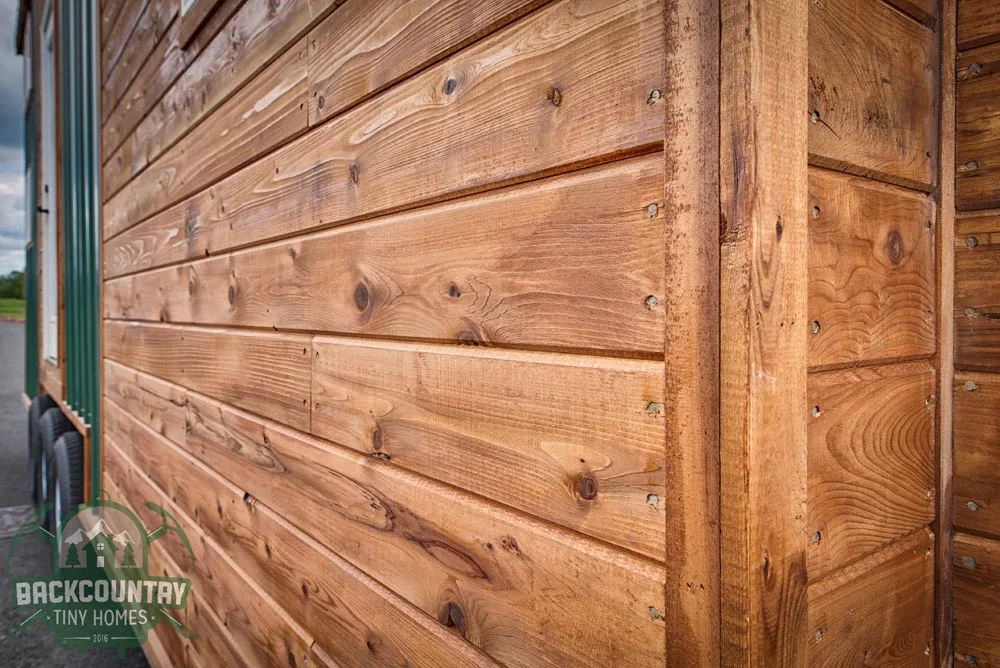 Sealed Cedar Siding - Juniper by Backcountry Tiny Homes