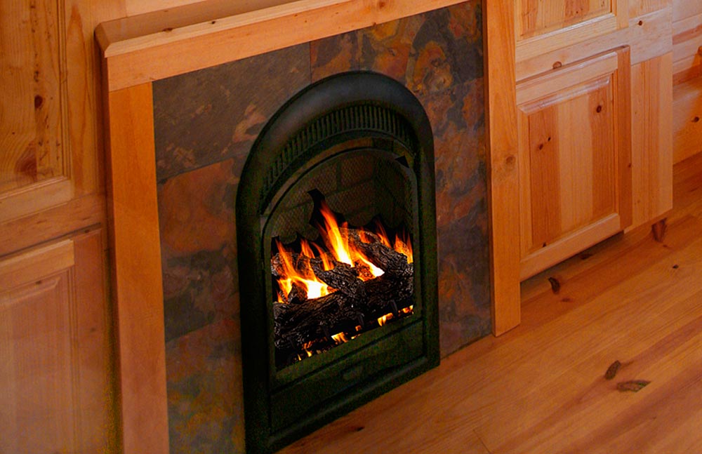 Fireplace - Custom Tiny by Bear's Tiny Homes