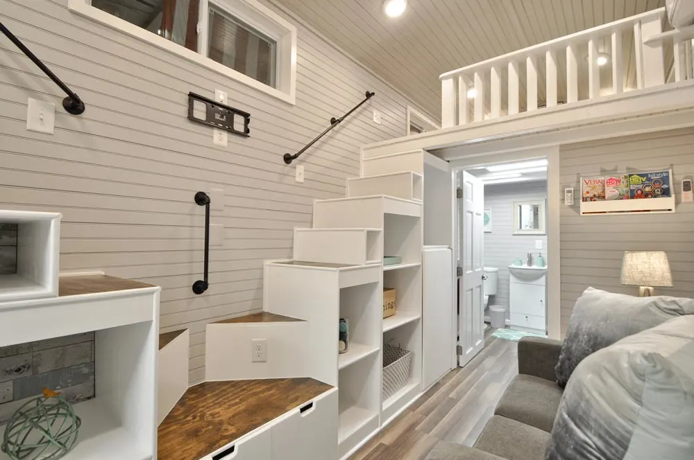 Storage Stairs w/ Railings - Kate by Tiny House Building Company