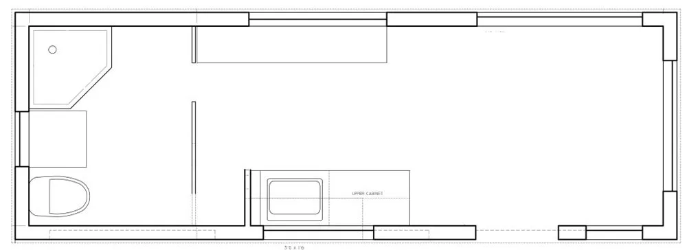 Floor Plan - Lillooet 24′ by Westcoast Outbuildings