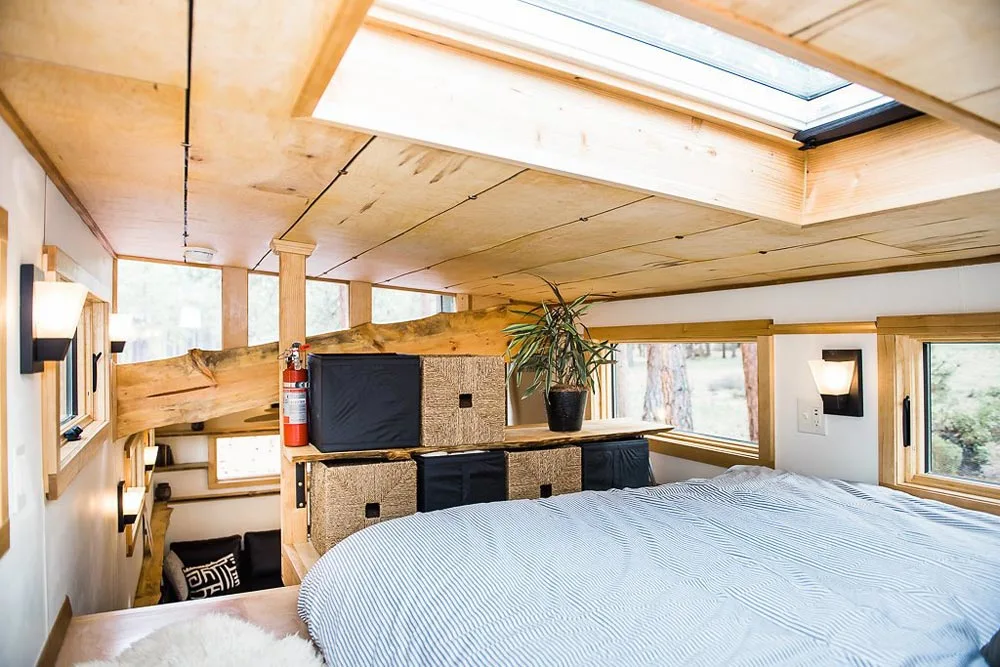 Bedroom Loft w/ Skylight - North Sister by Wood Iron Tiny Homes