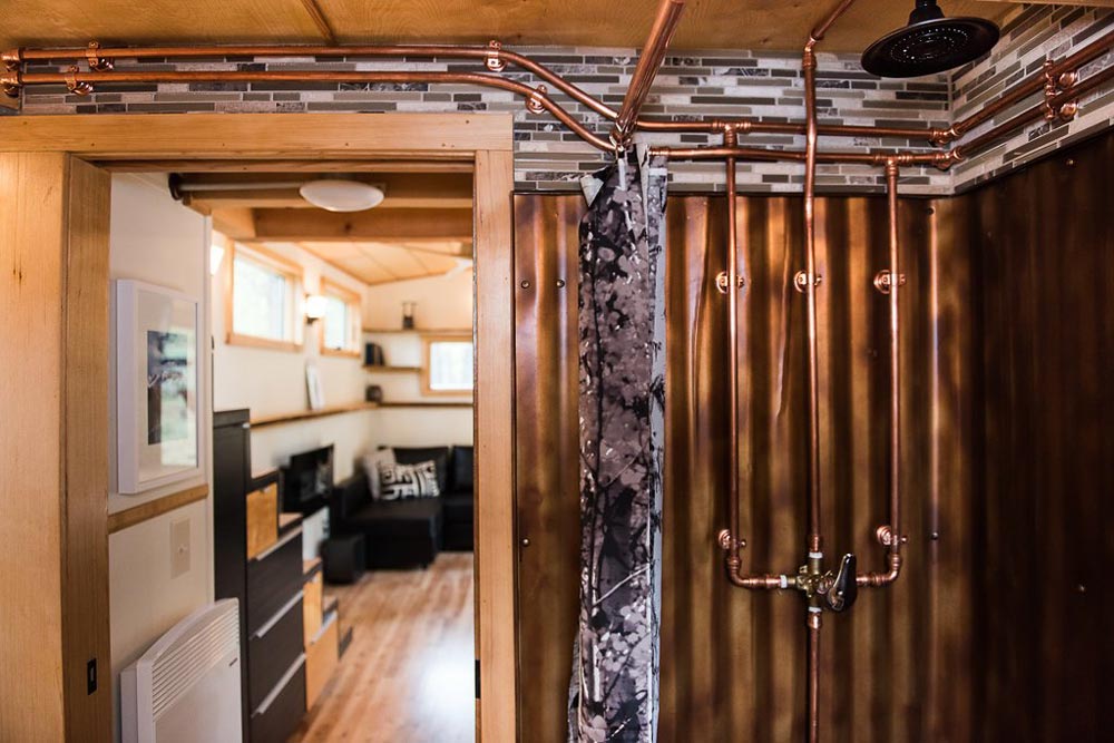 Exposed Copper Pipes - North Sister by Wood Iron Tiny Homes