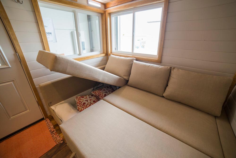 Couch Storage - Custom Tiny House by Big Freedom Tiny Homes