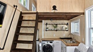Stairway & Kitchen - Chalet Shack by Mini Mansions