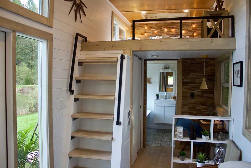 Loft Stairs - Live/Work Tiny Home by Tiny Heirloom