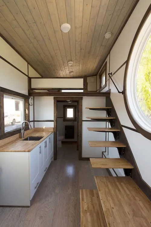 Kitchen & Stairs - View by Tiny House Chattanooga