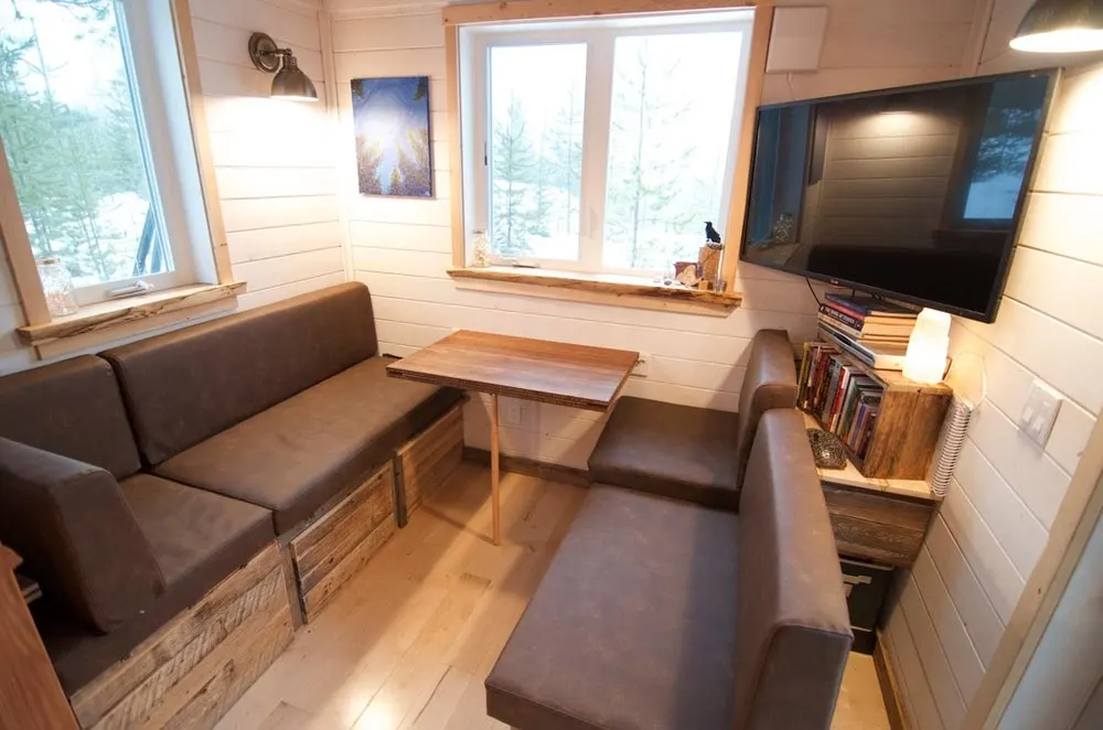 Convertible Couch/Dining Room - Winter Wonderland by Nelson Tiny Houses