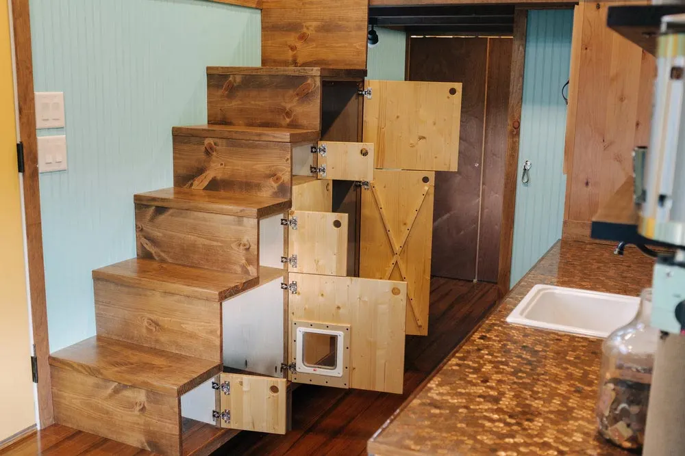 Storage Stairs - Big Whimsy by Wind River Tiny Homes