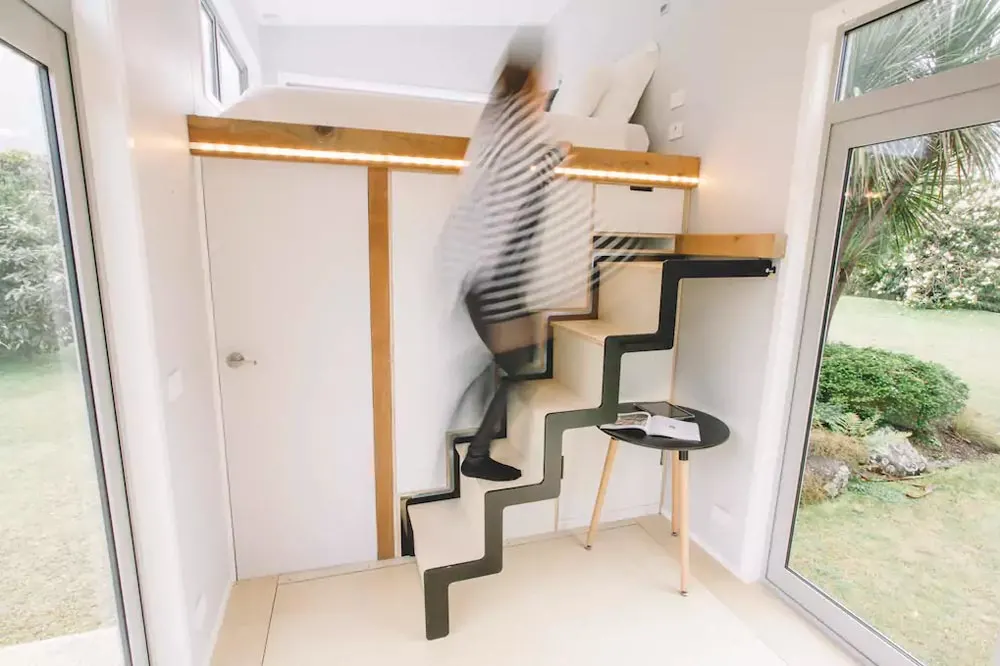 Retractable Staircase - Millennial Tiny House by Build Tiny