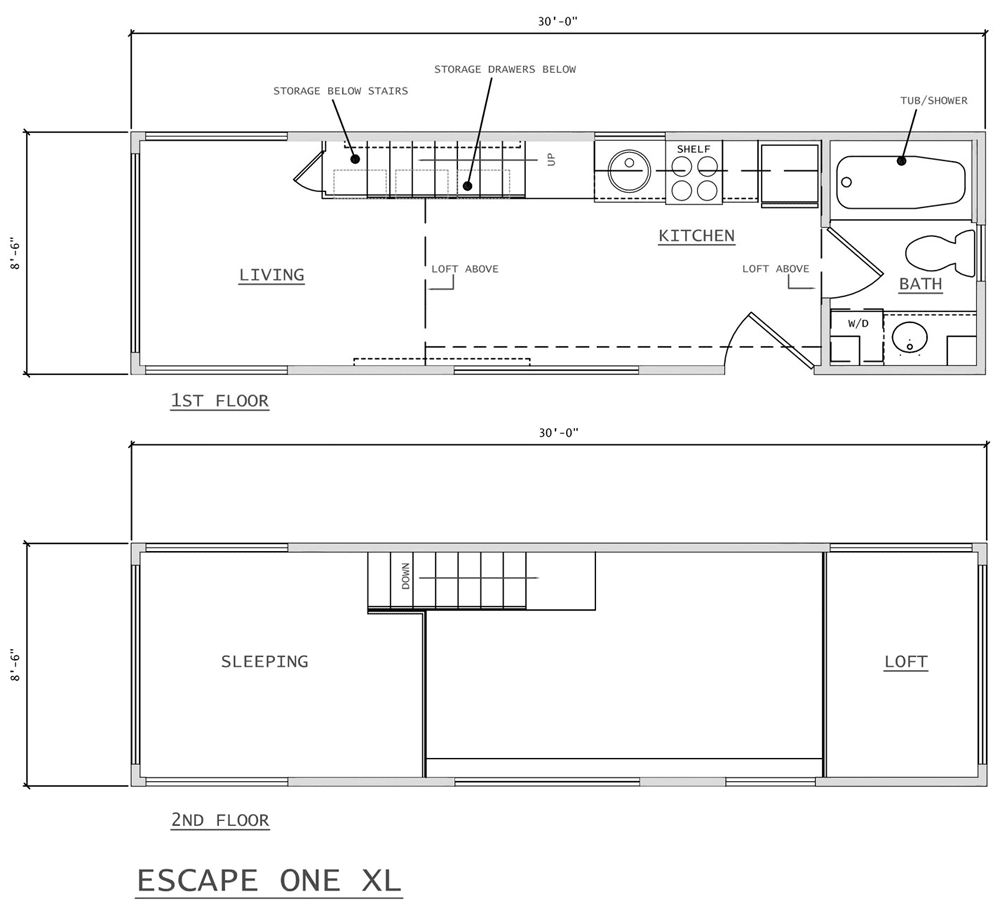 Floor Plan - One XL by Escape Traveler