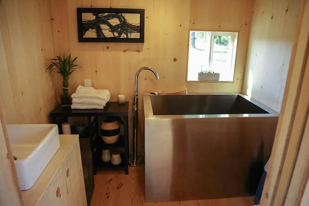 Japanese Soaking Tub - Tiny Home on the Coast by Tiny Heirloom