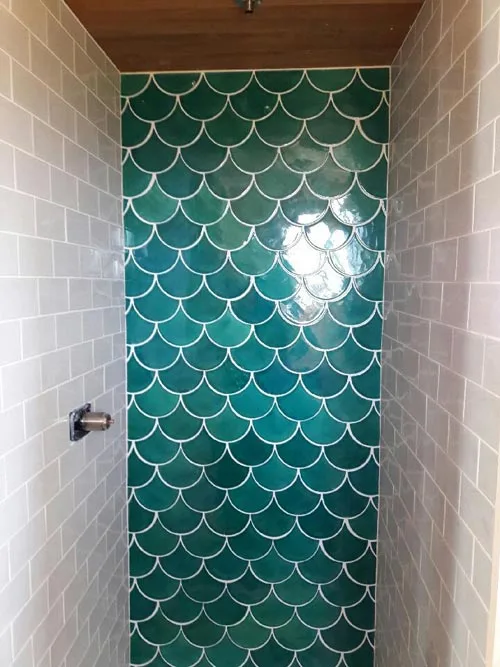 Tile Shower - Custom 30' by Tiny Treasure Homes