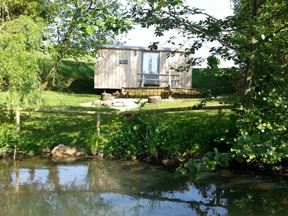 View From Pond - The Shepherds Hut Retreat