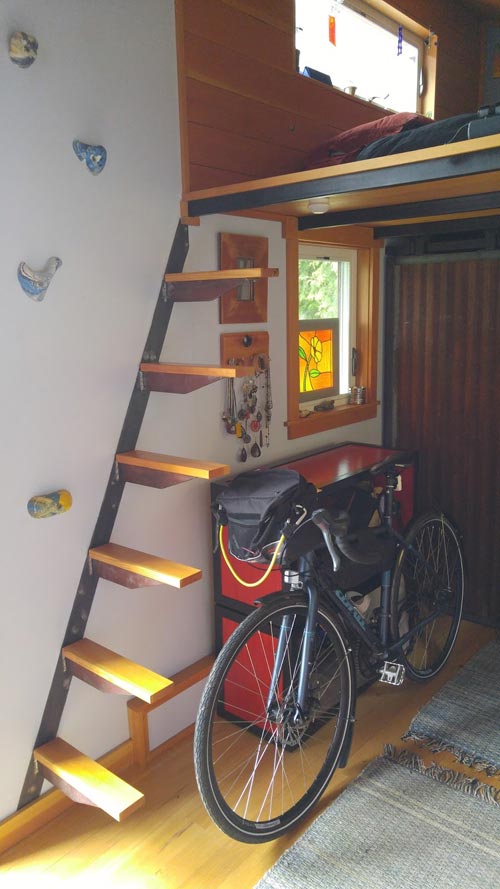 Steel Stairs - Laura's Tiny House