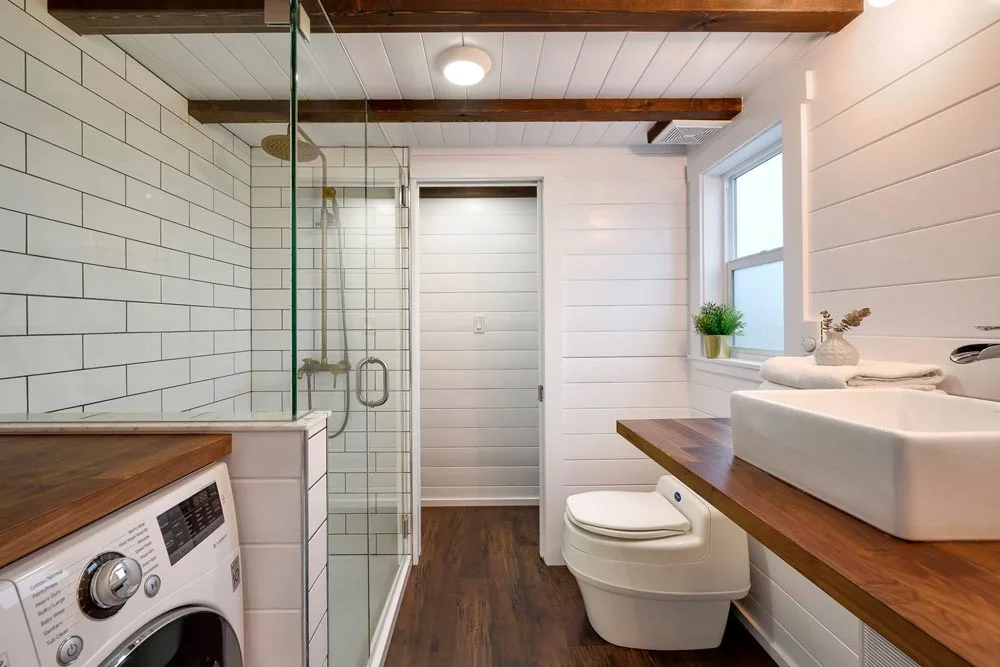Bathroom w/ Closet - Custom 34' Loft Edition by Mint Tiny Homes