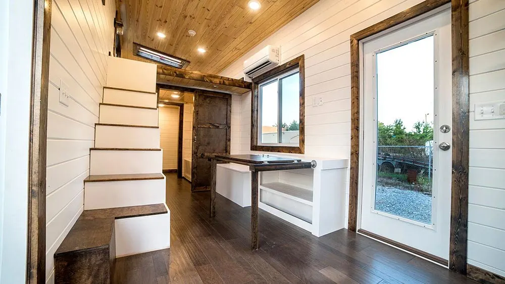 Stairs & Fold Down Table - Blue Moon by Harmony Tiny Homes
